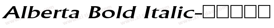 Alberta Bold Italic字体转换